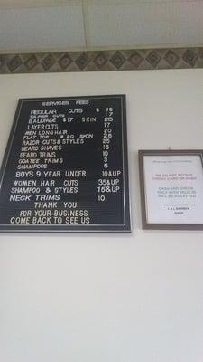 Price list