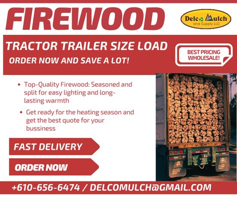 We offer tractor-trailer loads of high-quality firewood at unbeatable wholesale prices.