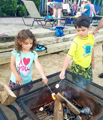 s'mores on the beach