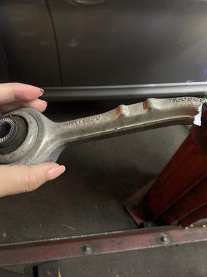 Control arm before I brought it to the shop