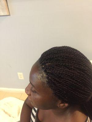 Twist braiding: 150$ and up depending on the length and size.