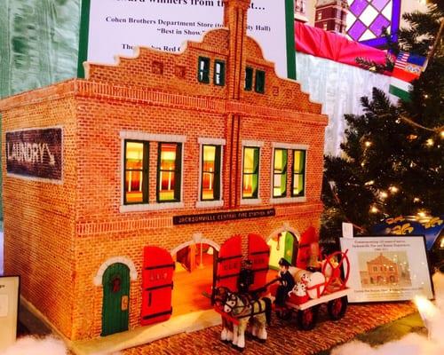 Fire station as gingerbread. Pretty hot stuff.