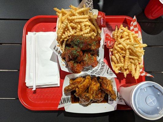 Spicy Wings & Soy Garlic Wings.