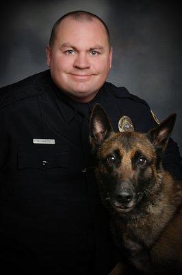 Rob, owner/head trainer, and his retired K9 Partner,  K9 Judge.