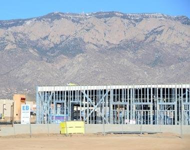 Fantastic view of the Sandia Mountains from our new facility