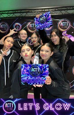 at Act 1 talent, dance competition winning overall first place!