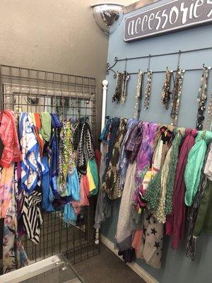 Scarves and more jewelry