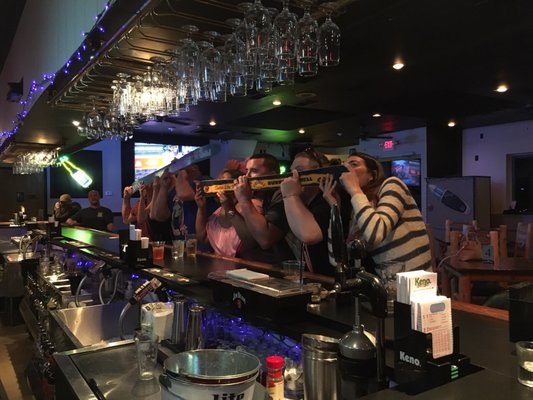 Shotski!! Love this local bar!