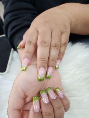 luv led gel extensions with frances chome