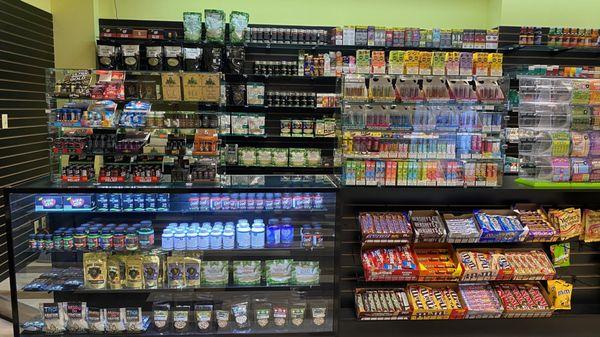 We carry CBD EVERYTHING, including gummies, vape juice, disposable vapes and more.