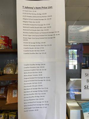 Grocery Item Price List (as of May 2022)