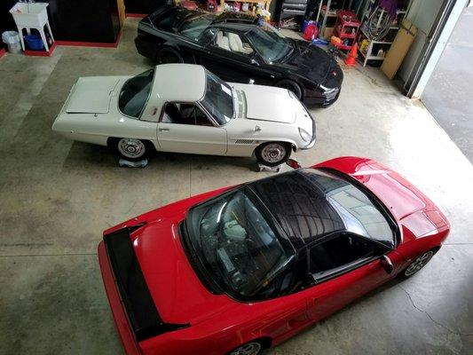 2 1991 Honda NSX's (both right hand drive, similar to the American Acura NSX) & a 1968 Mazda Cosmo L10A. All recent imports from Japan .