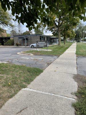 Eastover Professional Center entrance; park immediately to the right and enter.