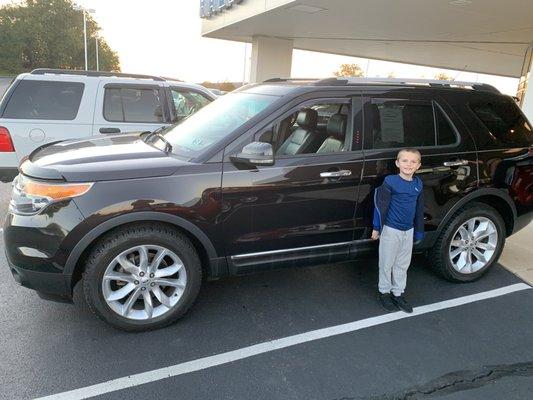 My son and the new ride. He loves it!!