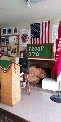 Inside Troop Scout House