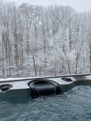 Hot tub snow days!