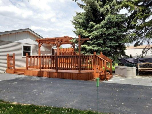 Deck stained with our Russet