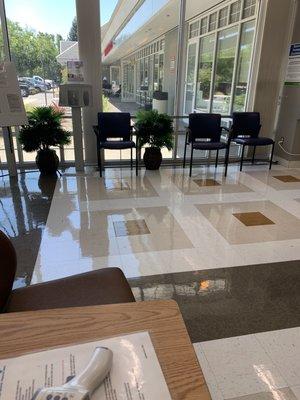 Clean and professional reception area.