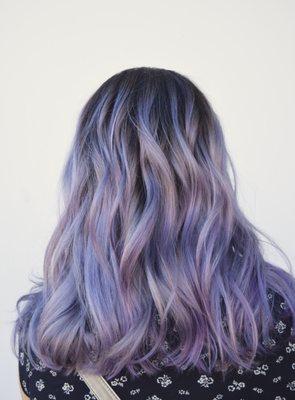 Balayage and Lavender Hair by Morgan Oreeda