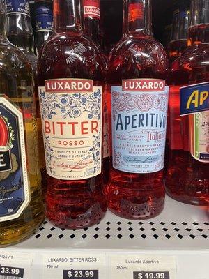 Luxardo Bitters and Aperitivo