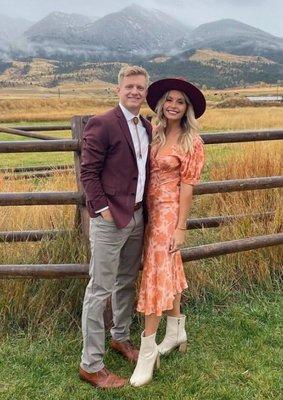 Dr. Brian Miller with his fiancée Hailee Somewhere in Montana