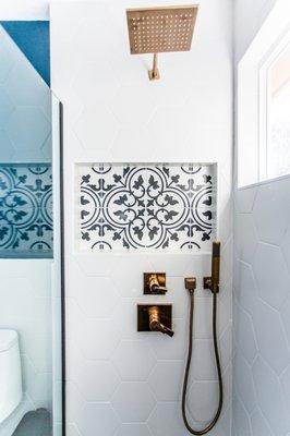 Hex Tiled Shower