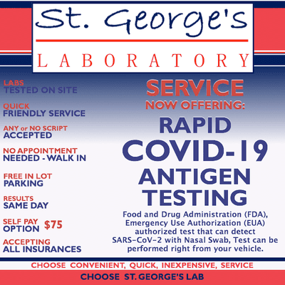 COVID-19 Rapid Antigen Test - (FDA), Emergency Use Authorization authorized test that can detect SARS-CoVCoV-2 Nasal Swab, same day results.