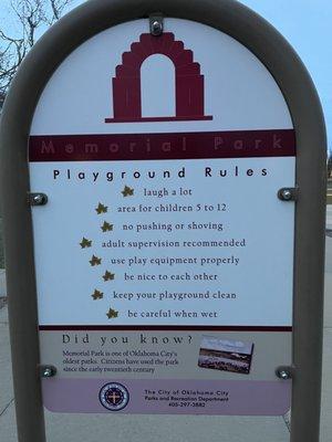 Playground rules