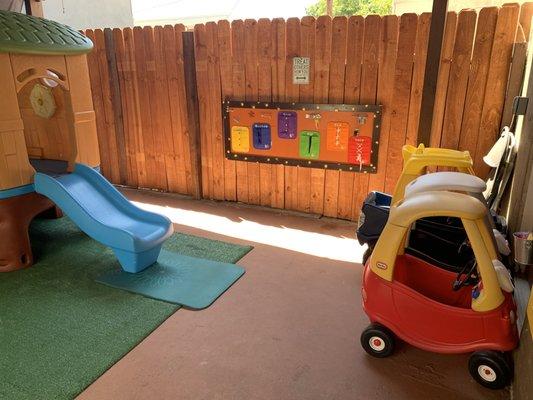 A sensory board to encourage learning through exploration, curiosity, problem solving, and creativity.