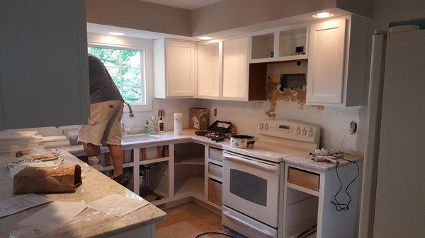 Cabinet refacing takes less time and money compared to kitchen remodeling