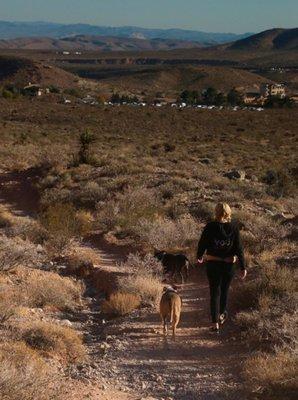 Hiking up at Red Rock