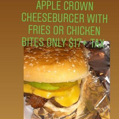 Apple crown Cheeseburger