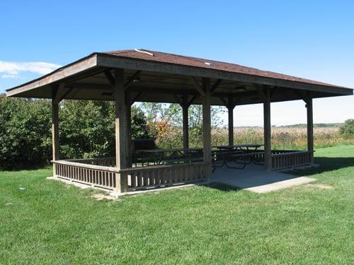 Outdoor picnic pavilion