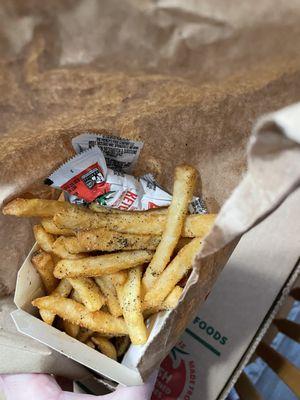 Pepper covered COLD fries