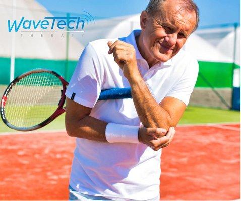 Tennis elbow takes you out of the game. WaveTech Therapy get you back in the game!