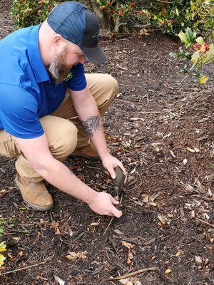 Installation of landscape lights