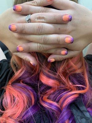 Matched my hair to my nails perfectly!