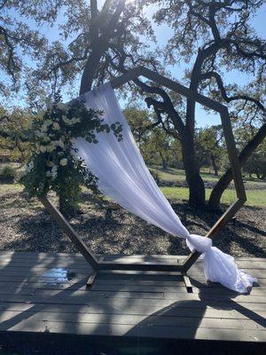 Wedding ceremony arch.