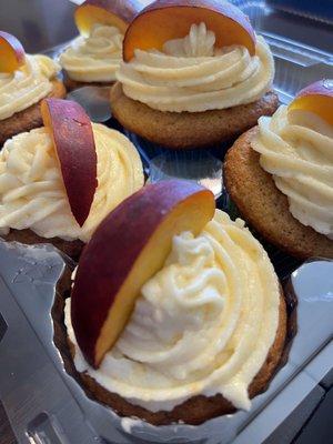 Peach Cupcakes with Peach Cream Cheese Frosting