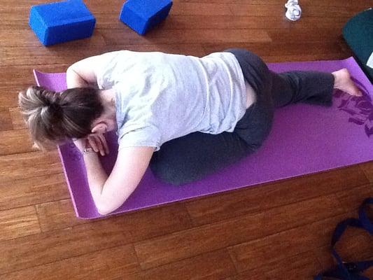 Pigeon pose - wonderful for those stiff hips!