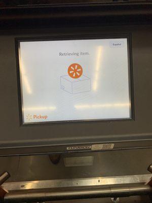 All you have to do is scan your barcode in the machine will retrieve your items for you.