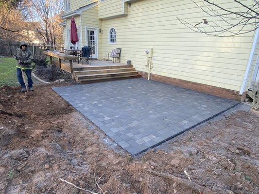 New patio installed.