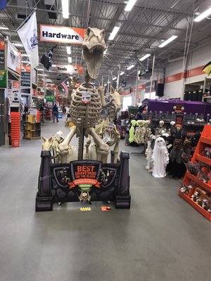 Halloween displays.