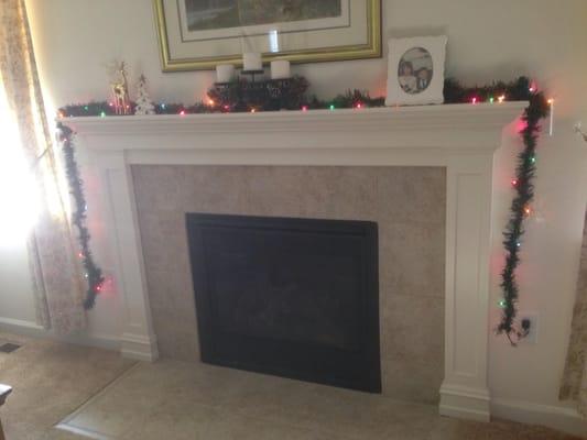 Someone's wife came home to a nice surprise for the holidays. A new mantle for the fireplace