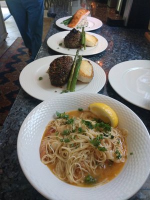 Shrimp Scampi and Filet Mignon