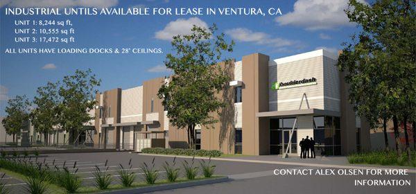 New construction industrial building looking for tenants. Contact Alex Olsen for more information!