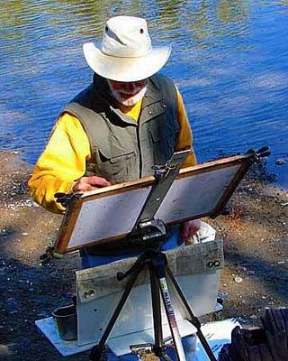 Woody Hansen leads Free Friday watercolor painting on the American River