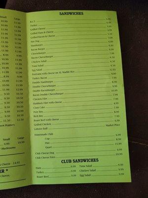 Sandwiches and club Sandwiches