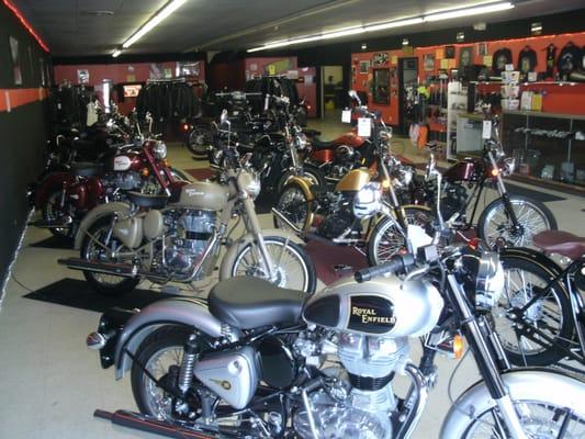 T3 Cycles is a licensed dealer of Royal Enfield and Cleveland CycleWerks bikes.  We also have custom and used bikes in stock.