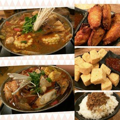 Appetizers with hot pot, Taiwanese style.